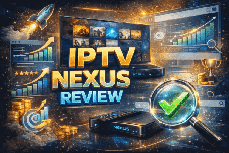 IPTV Nexus review showing streaming interface, channels quality, and performance for live TV and VOD