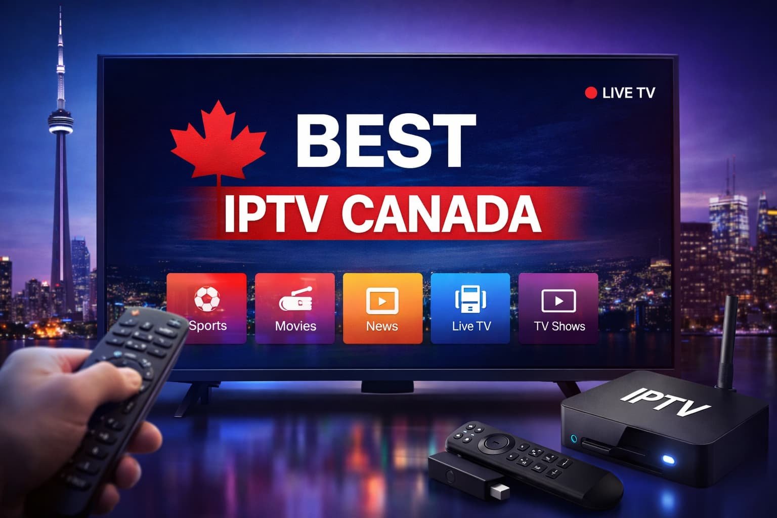 Best IPTV service in Canada with stable streaming, HD channels, and affordable IPTV subscriptions